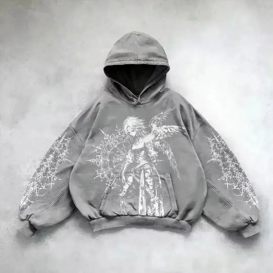 Sudadera retro callejera con estampado