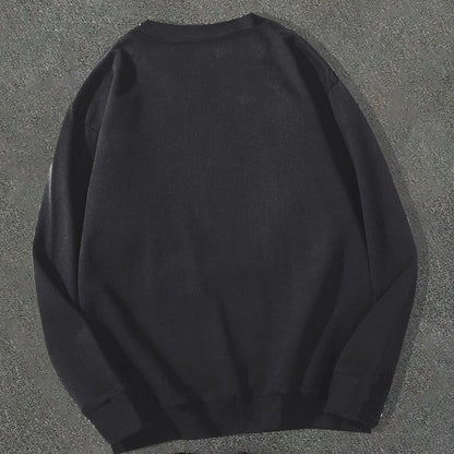 Men'S Gothic Punk Graphic Crewneck Sweatshirt