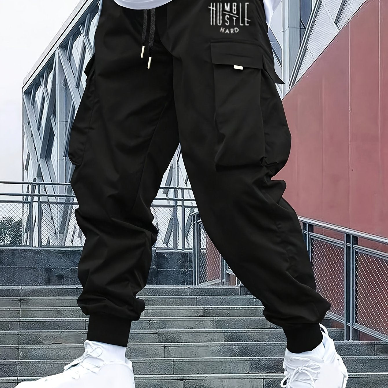 Men's Casual Cargo Pants with Multiple Pockets