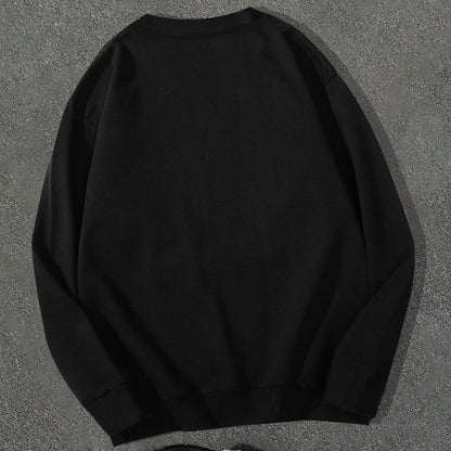 Men'S Gothic Punk Graphic Crewneck Sweatshirt