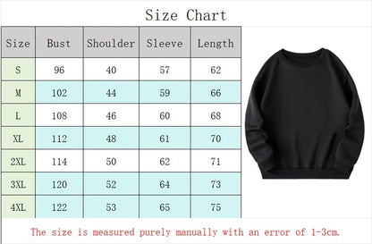 Casual Printing Sweatshirt  Black White Street Tops Clothing