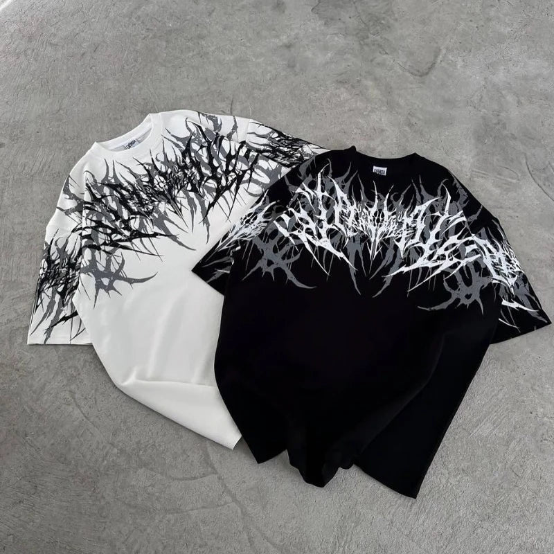 Camisa Estilo Cyberpunk Gothic